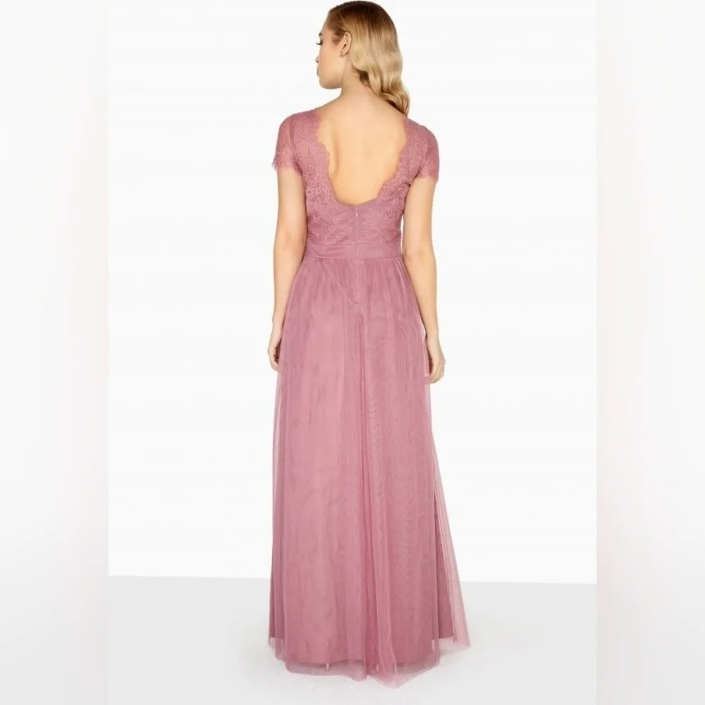 Little Mistress Heidi Lace Overlay Maxi Dress - Picture 4 of 13